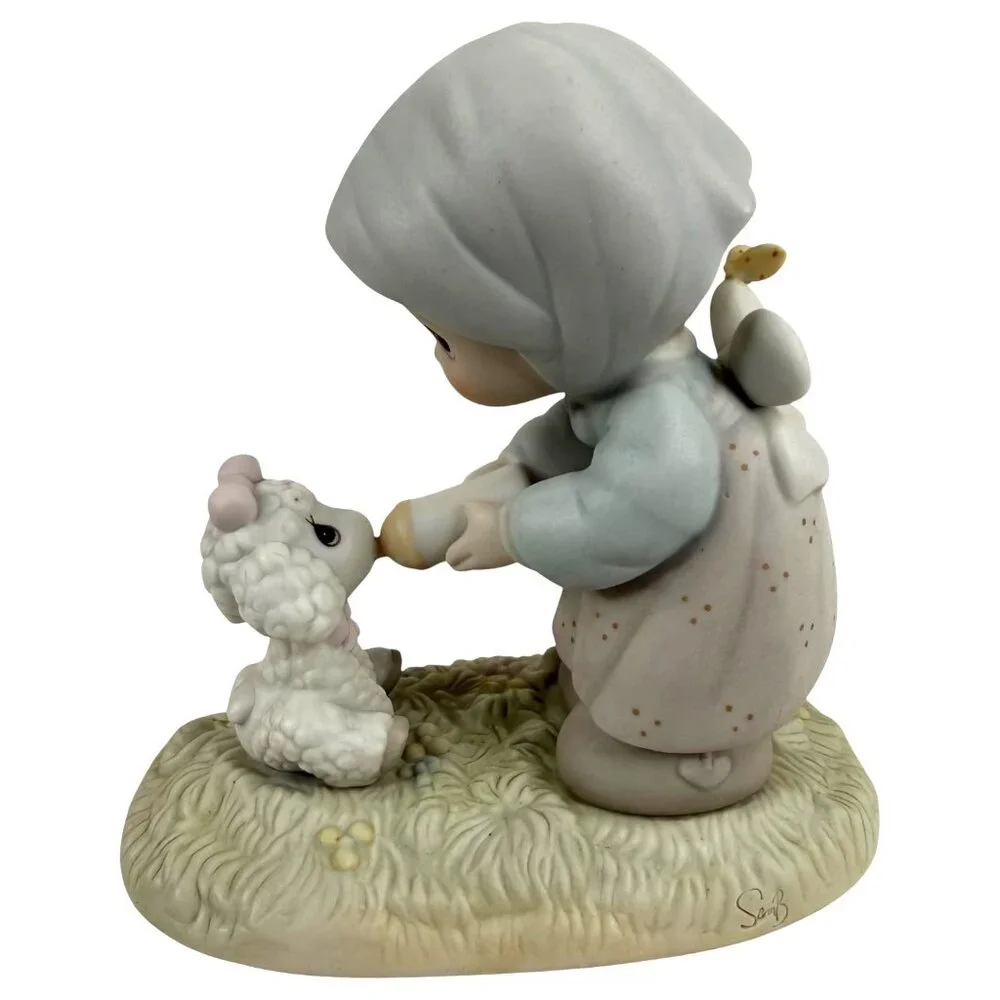 1987 Precious Moments Feed My Sheep Members Only‎ Figurine W/ Original Box & Tag